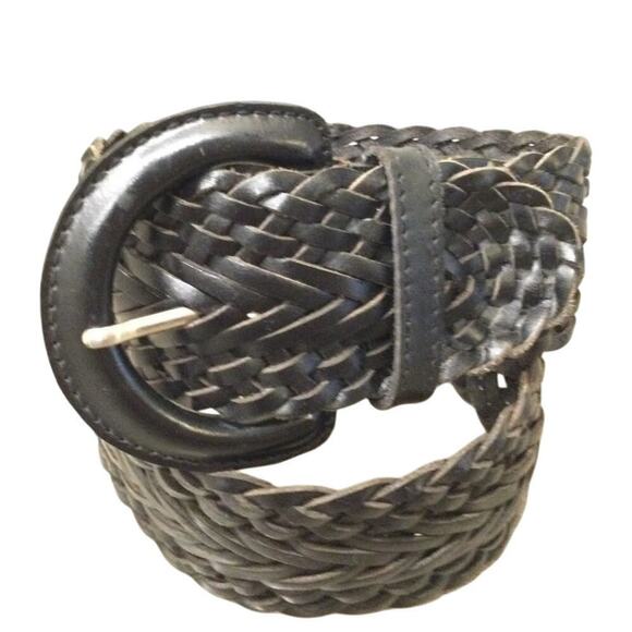 Unbranded Accessories - Vtg Womens Braided Leather Belt Size S Black Classic Preppy Western Retro 80s